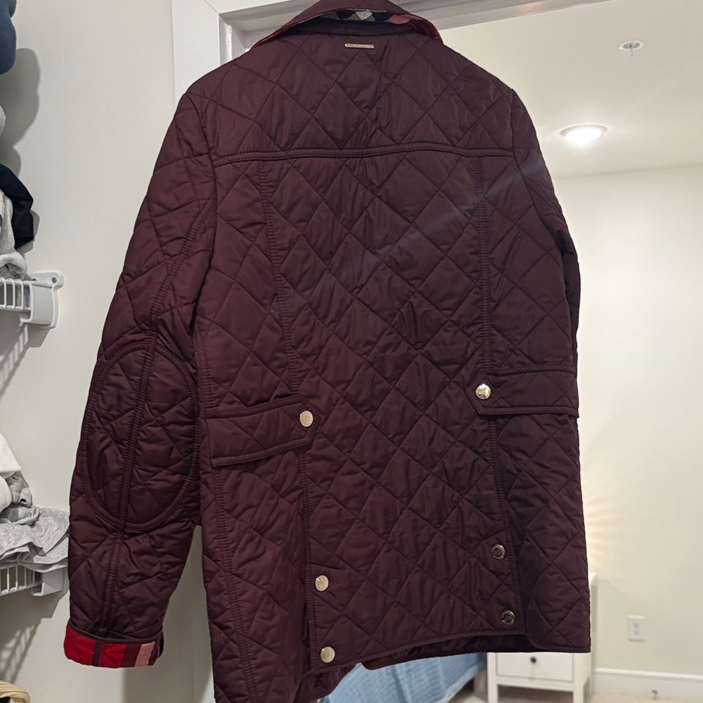 Burberry Deep Burgundy Quilted Jacket - Picture 5 of 6